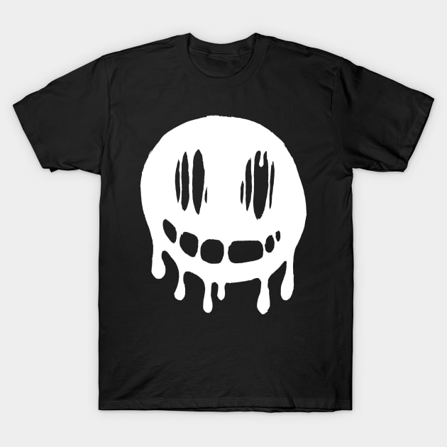 Smiley face melting (white) T-Shirt by Axele's super-cool-store